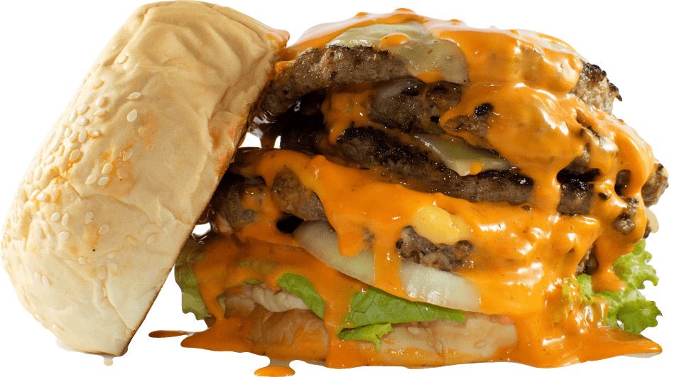 zestylicious four-decker burger