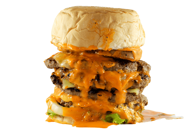 zestylicious four-decker burger with Spam